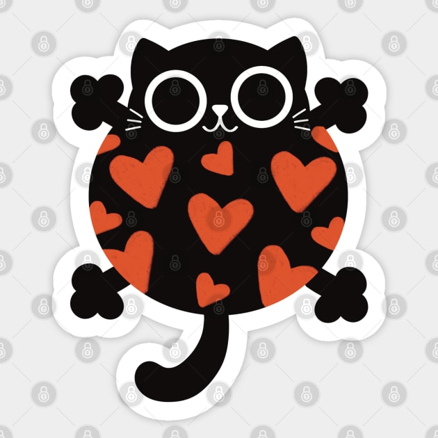 lovely cat Sticker by Lieities_art